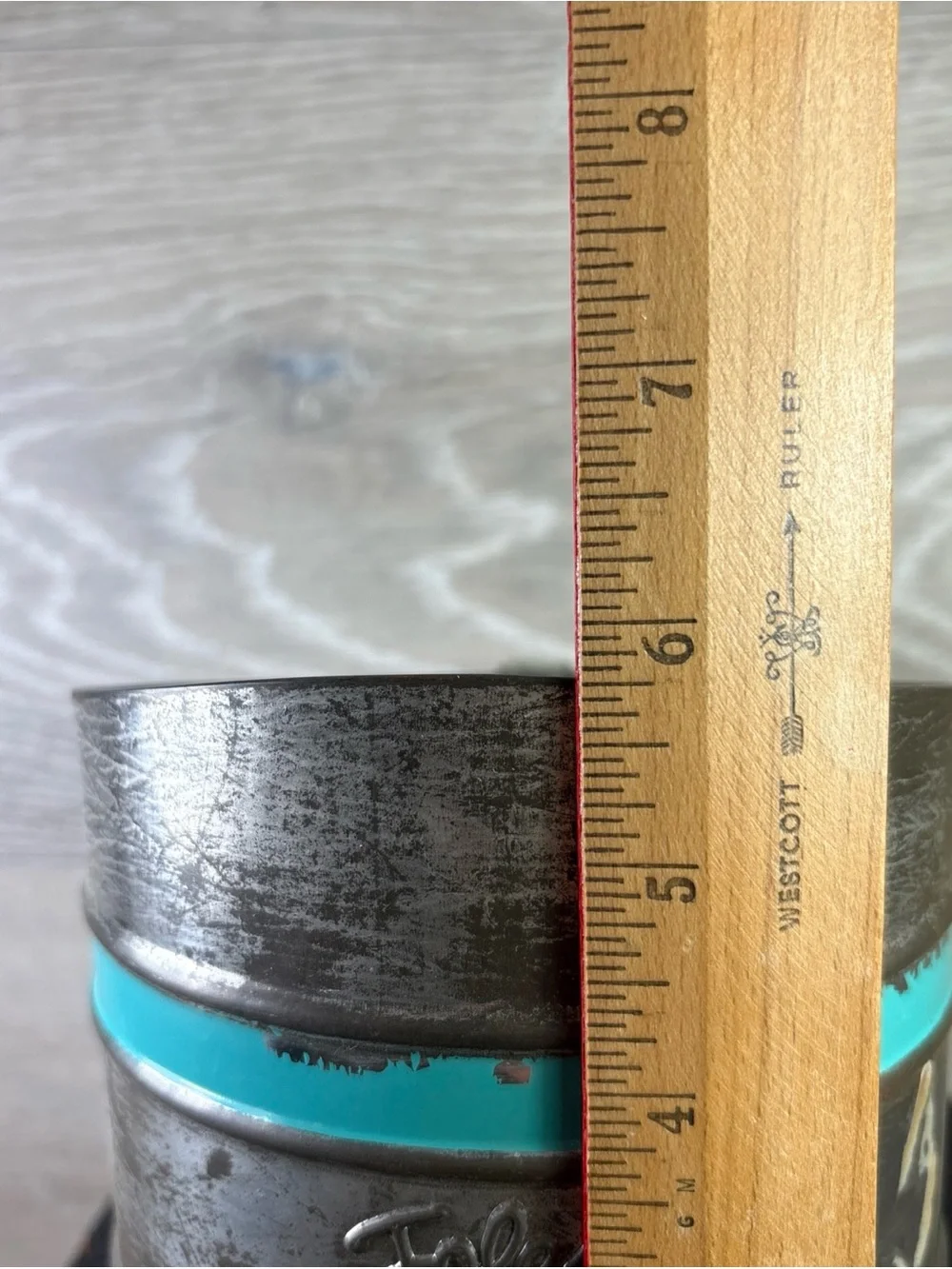 Foley + Corinna Silver Metal Sift-Chine with Teal Bands